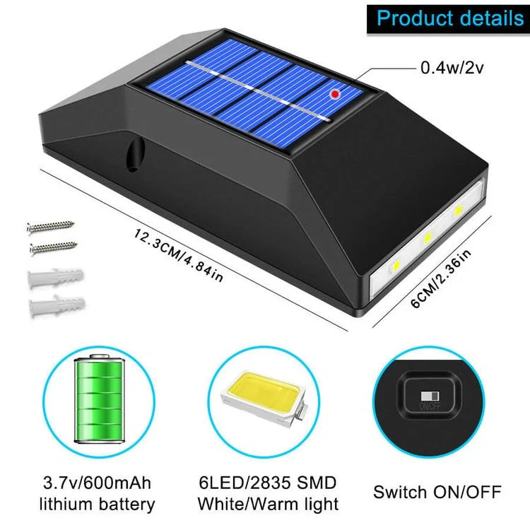 Solar Outdoor Waterproof Wall Lamp